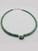18" Nevada Blue Turquoise Graduated Bead Necklace