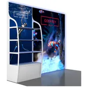 10' Backlit Shelf Display With Two Lightboxes