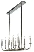 10-Light Polished Silver Moderne Dining Chandelier by Framburg