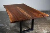 Live Edge Black Walnut Table, 87"