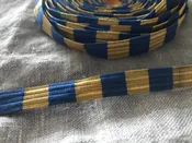1/2″ Blue & Gold Lace, Evenly Spaced