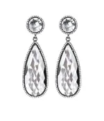 Clear Crystal Drop Earrings