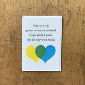 Gender Norms are Outdated Card — Letterpress PDX