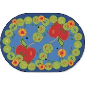 ABC Caterpillar Oval Classroom Rug