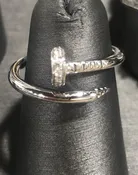 14kw Diamond Nail Ring .1ct tw