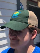HAT: NEW Patcong Creek Foundation ball cap -forest green w/soft beige mesh, unstructured