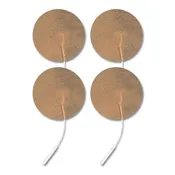 Economy 3" Tan Cloth Round EMS & TENS Electrode Pad - 1 Pack (4 Pads)