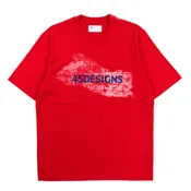 4SDESIGNS TIE DYE LOGO T-SHIRT RED