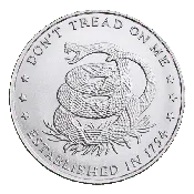 1 oz .999 Fine Silver - Don't Tread On Me Round