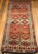 Antique Kurdish Kazak 10' x 4'7"