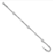 Angel and Cross Sterling Silver Bracelet - available by special order