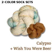 2-Color Sock Sets in DK – Calypso + Wish You Were Beer