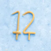 12th Birthday Beeswax Number Candle Set