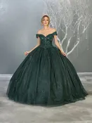May Queen LK151 - Embellished Off-Shoulder Ballgown