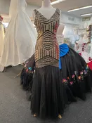 Lily’s Blk/gold mermaid gown