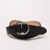 Black Alligator O-Ring Belt by Martin Dingman