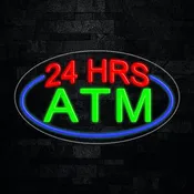 24 HRS ATM Flex-Led Sign