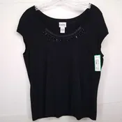 BLACK,1,BEADED SWEATER