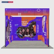 10ft Folding SEG Booth Kit with Sidewalls & Header Band