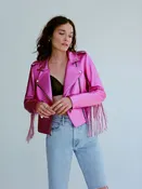 The Fringe Biker Crop