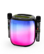 100W Portable Bluetooth Party Speaker with Two Microphones RGB Lights