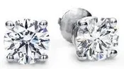1.00 CTW  Lab Grown Diamond Studs I VS