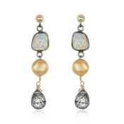 Amanda Earrings - Opal Or Garnet