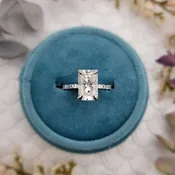 14K White Gold 3ct Moissanite Ring