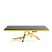 Albero Black Glass Top Rectangular Coffee Tables