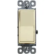 15 Amp Decorator Switch, Single Pole, Residential Grade, 120/277V, Almond