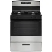 AMANA 5.0 CU FT GAS RANGE, STAINLESS