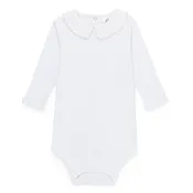 Blank Boy's Long Sleeve Peter Pan Collar Infant Bodysuit