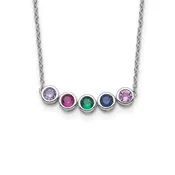 14kt Gold White or Yellow Made To Order Birthstone Necklace