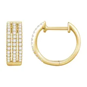 3-Row Diamond Hoops