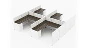 4 Person Low Open 6×6 Corner Cubicle – Quickship