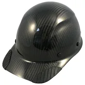 Actual Carbon Fiber Hard Hat - Cap Style Glossy Black