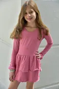 Area Code 407 Angela Metallic Hearts 2 Tier Dress