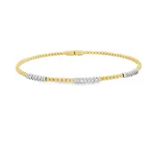3 Station Diamond Two-Tone Bracelet