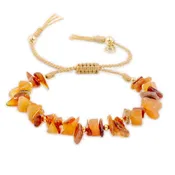 Hestia  - Carnelian Macrame Bracelet