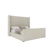 Aylet Plain Luxe Footboard Upholstered Bed