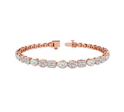 Skyset™ Mixed Shape Diamond Tennis Bracelet