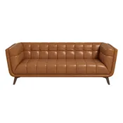 Addison Leather Sofa (86" Cognac)