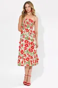 Adelyn Rae Ivy 3D Floral Midi Dress