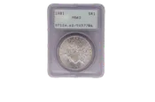 1881 Morgan Dollar 1 Silver MS62
