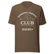 Morning Person Club Shirt - Heather Brown / XS