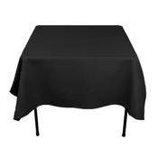 Black 72" x 72" Square Poly Premier Tablecloth