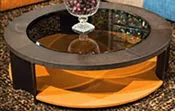 21 Cosmopolitan Round Cocktail Table in Umber/Orange