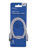 USB-A  to Lightning Cable 4 FT  - MFI Flat White - Rite Aid brand