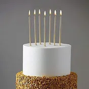 8 Gold Birthday Candles