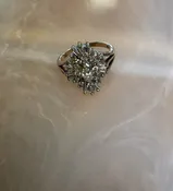 10K Gold Antique Flower Design Ring Size 7.5 5.1 Grams